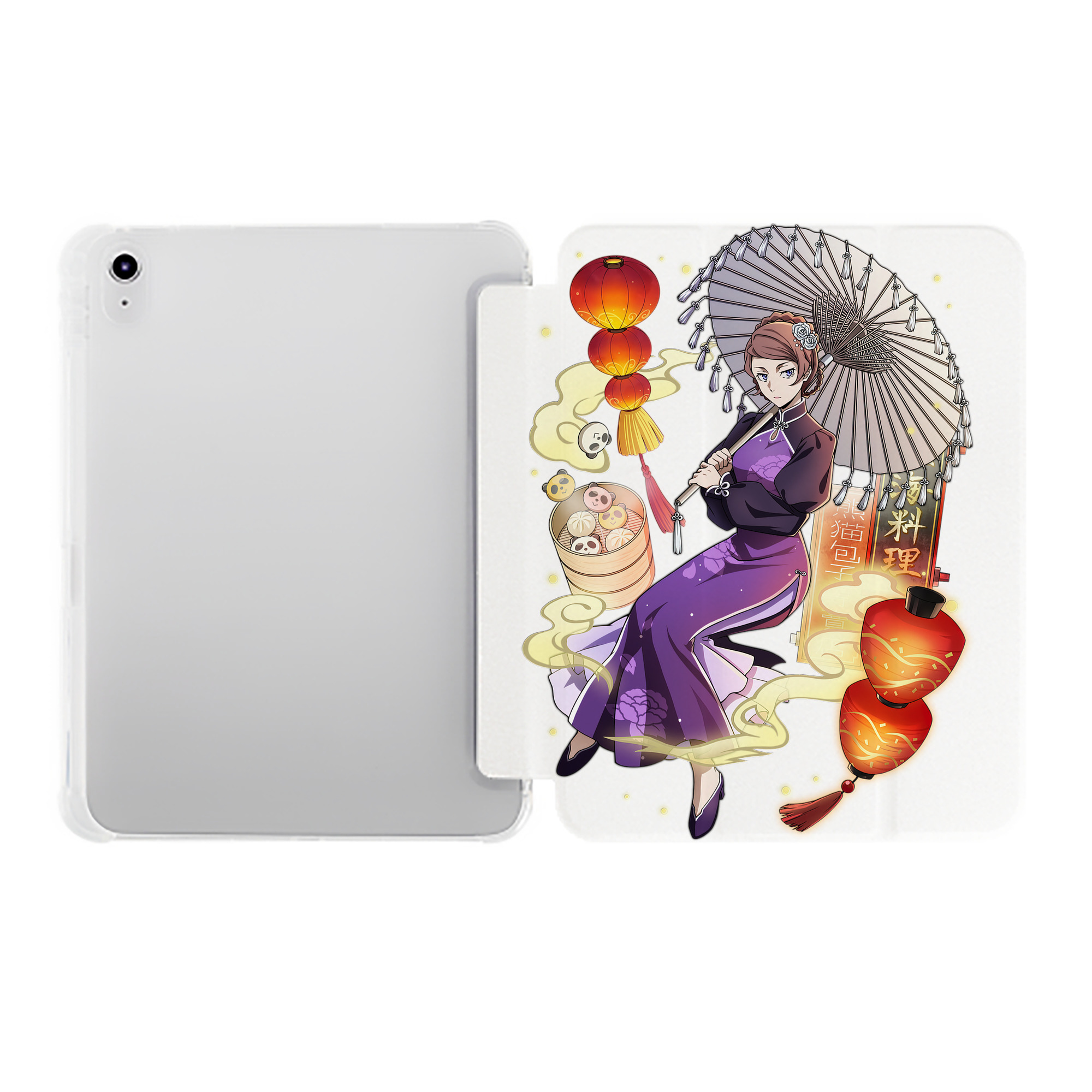 （画像用） 文豪ストレイドッグス Bungo Stray Dogs IPad ケース ペン収納付き 三つ折りスタンド PUレザー×シリコン 対応機種9.5/10.5/10.9インチ